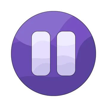 Illustration of pause button 스톡 일러스트