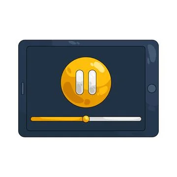 Illustration of pause button Stock Illustration