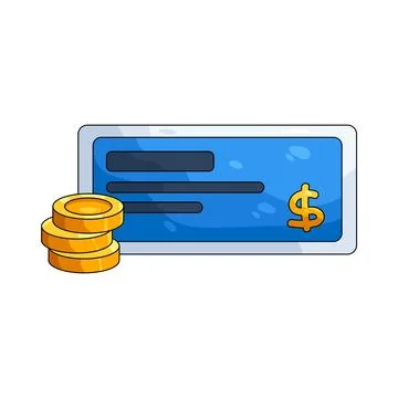 Illustration of Pay Check Stock Illustration