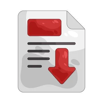 Illustration of PDF download Stock Illustration