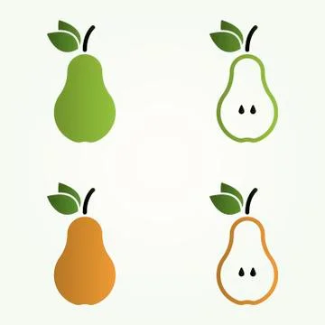 Illustration on a pear, vector Stock Illustration