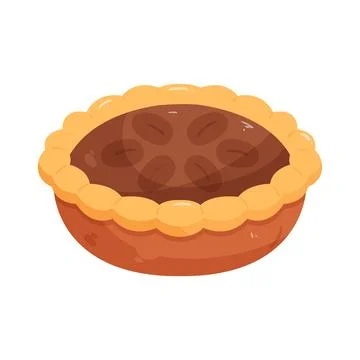 Illustration of pecan pie Stock Illustration