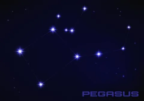 Illustration of pegasus constellation Stock Illustration
