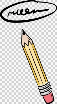Illustration of pencil and scribbled Illustrazione stock