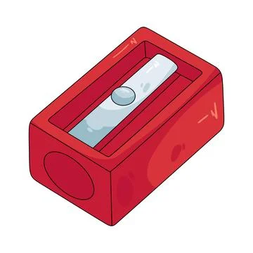 Illustration of pencil sharpener Stock Illustration