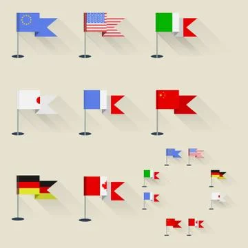 Illustration of pennants Stock Illustration