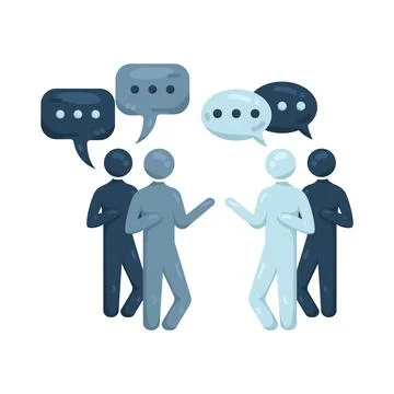 Illustration of People communicating Stock Illustration