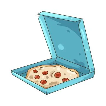 Illustration of pepperoni pizza Stock Illustration