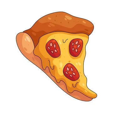 Illustration of pepperoni pizza Stock Illustration
