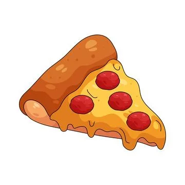 Illustration of pepperoni pizza Stock Illustration