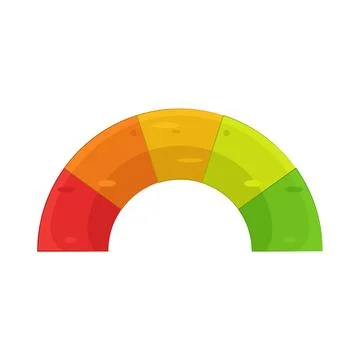 Illustration of performance gauge Stock Illustration