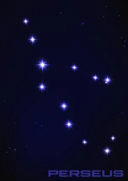 Illustration of perseus constellation Stock Illustration