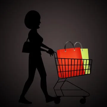 Illustration of personal shopper Stock Illustration