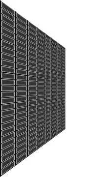 Illustration perspective surface square shape cell wall isolated on white bac Foto stock