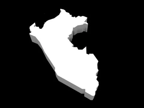 A illustration of the peruvian map Stock Illustration