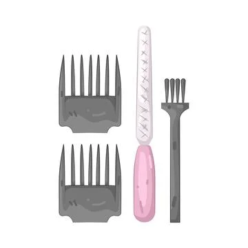 Illustration of Pet grooming tools Stock Illustration