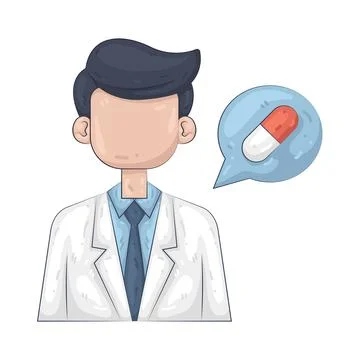 Illustration of pharmacist Stock Illustration