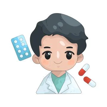 Illustration of pharmacist Stock Illustration