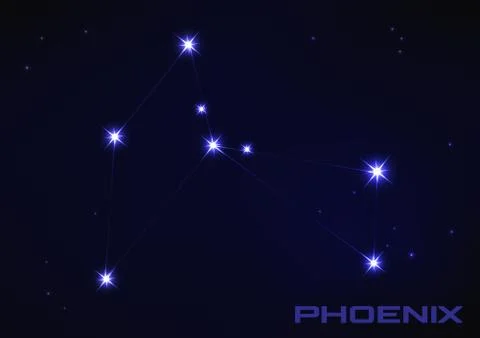 Illustration of phoenix constellation Stock Illustration