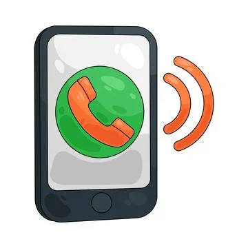 Illustration of phone call Stock Illustration