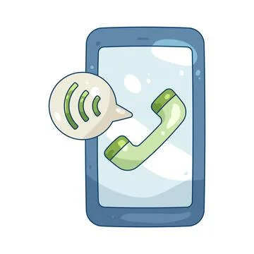 Illustration of phone call Stock Illustration