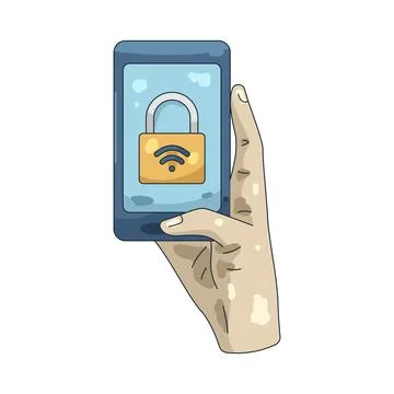 Illustration of Phone lock Stock Illustration