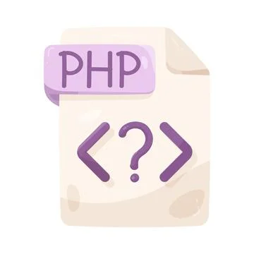 Illustration of php file 스톡 일러스트