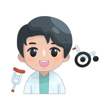Illustration of physiotherapist Stock Illustration