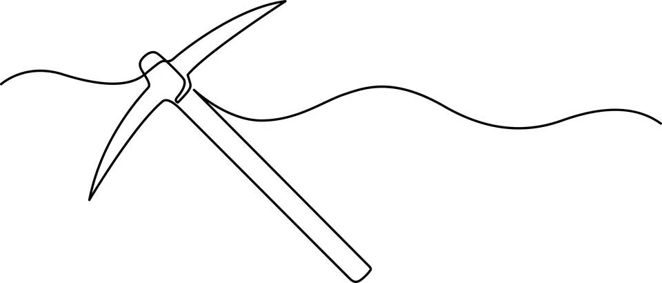 Illustration of a pickaxe Vector Illustrazione stock