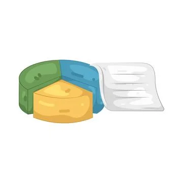 Illustration of Pie Chart Stock Illustration
