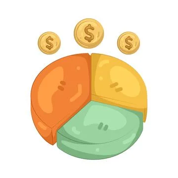 Illustration of pie chart Stock Illustration