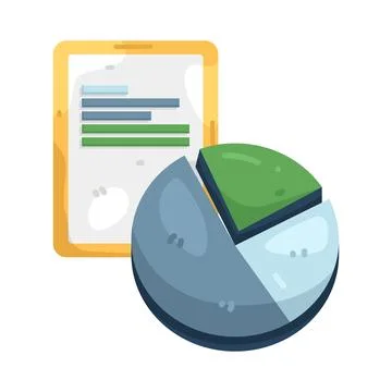 Illustration of Pie chart Stock Illustration