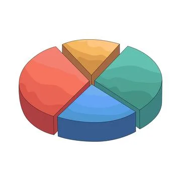 Illustration of pie chart Stock Illustration