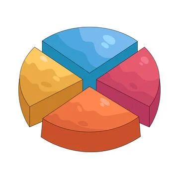 Illustration of pie chart Stock Illustration