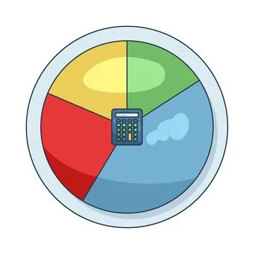 Illustration of pie chart Stock-Illustration