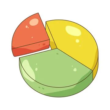 Illustration of pie chart 스톡 일러스트