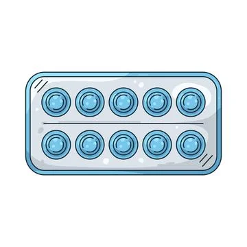 Illustration of pill Illustrazione stock