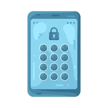 Illustration of pin code Illustrazione stock