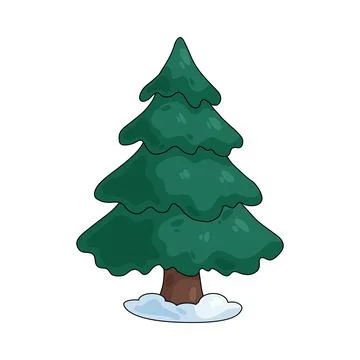 Illustration of pine tree Stock Illustration