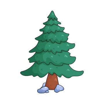 Illustration of pine tree Stock Illustration