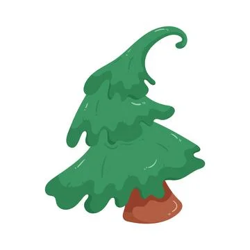 Illustration of pine tree Stock Illustration