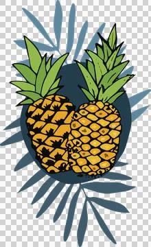 Illustration of pineapple fruit Stock Illustration