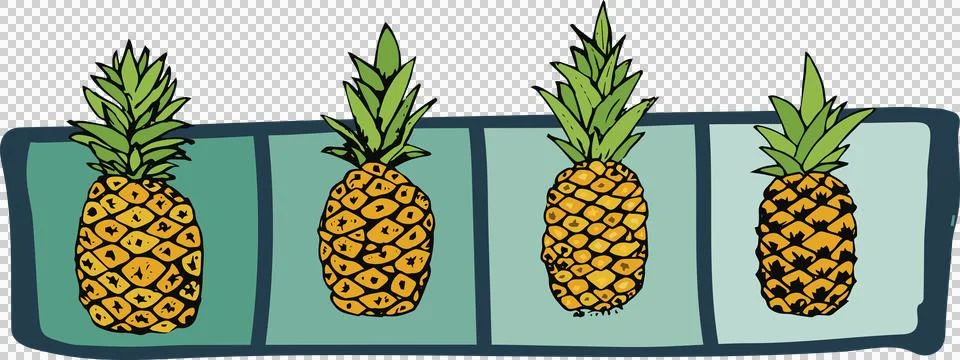Illustration of pineapple fruit Stockillustratie