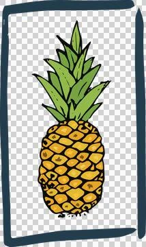 Illustration of pineapple fruit Stock Illustration
