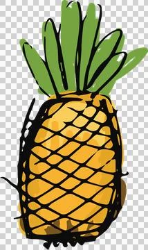 Illustration of pineapple fruit Stock Illustration