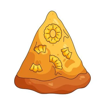 Illustration of pineapple pizza Stock Illustration
