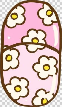 Illustration of a Pink Capsule Flower pattern Hand Drawn Stock Illustration