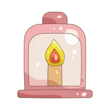 Illustration of Pink lantern decor Stock Illustration