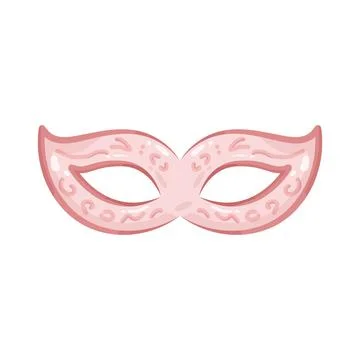 Illustration of pink masquerade mask Stock Illustration