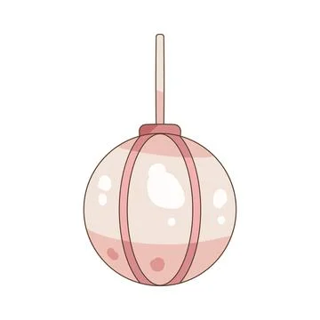 Illustration of pink paper lantern Stock Illustration